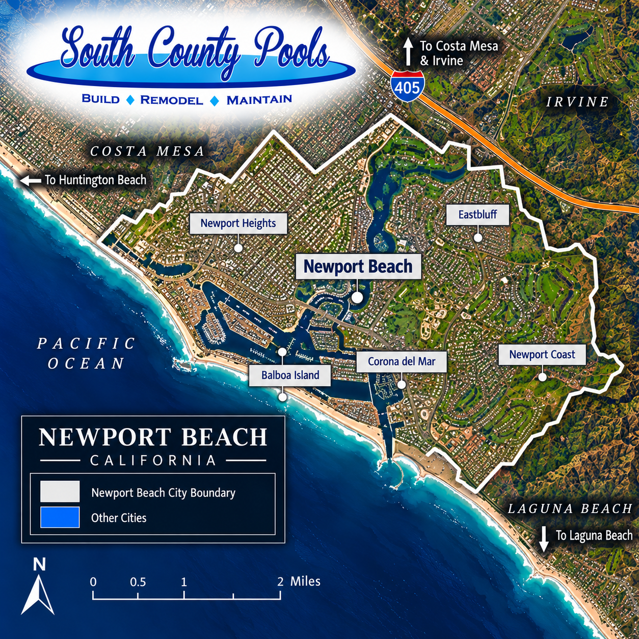 Newport beach service area